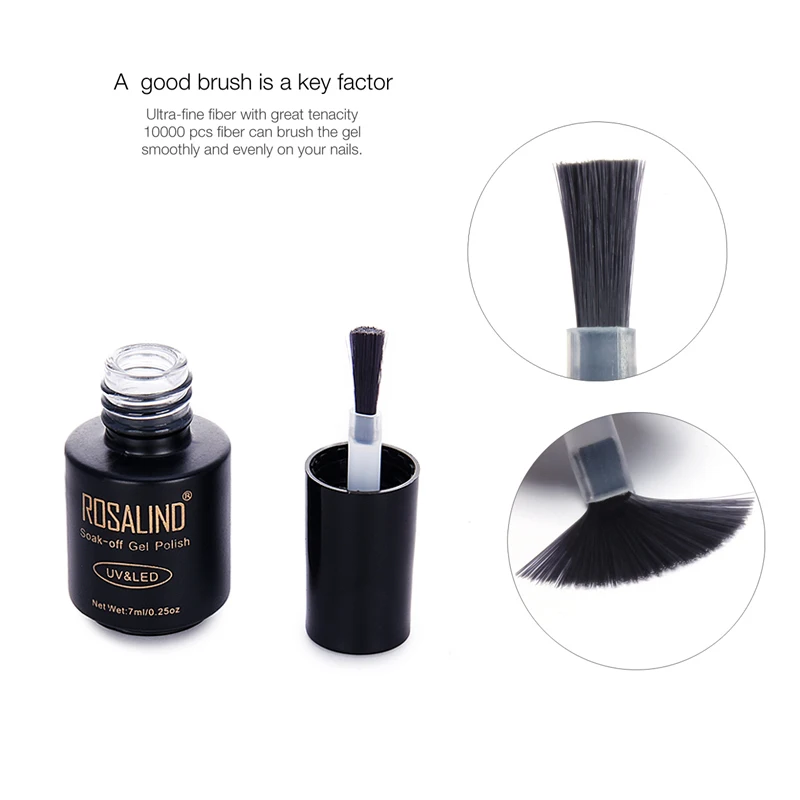 Rosalind gel polonês superior casaco base brilhante longa duração reforçar 7ml vernizes híbridos manicure uv gel laca prego arte primer