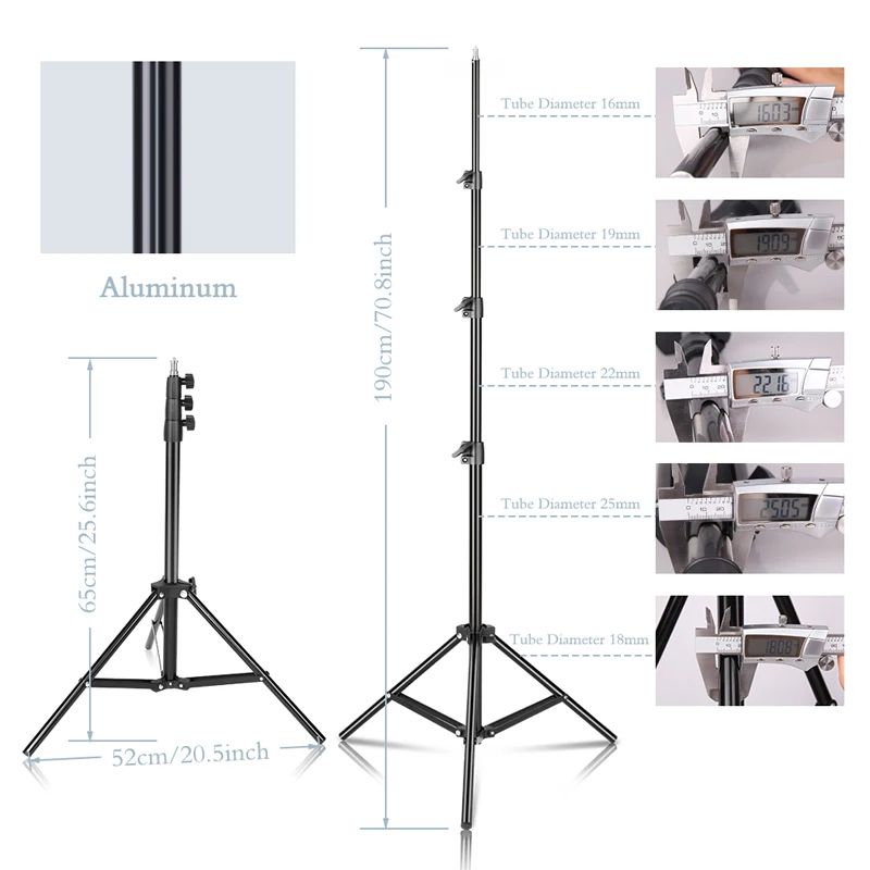 SH Studio Photography Light Flash Speedlight Umbrella Stand 1m 1.5m 2m 1/4 head Holder Bracket Tripod  Lighting Studio Kits