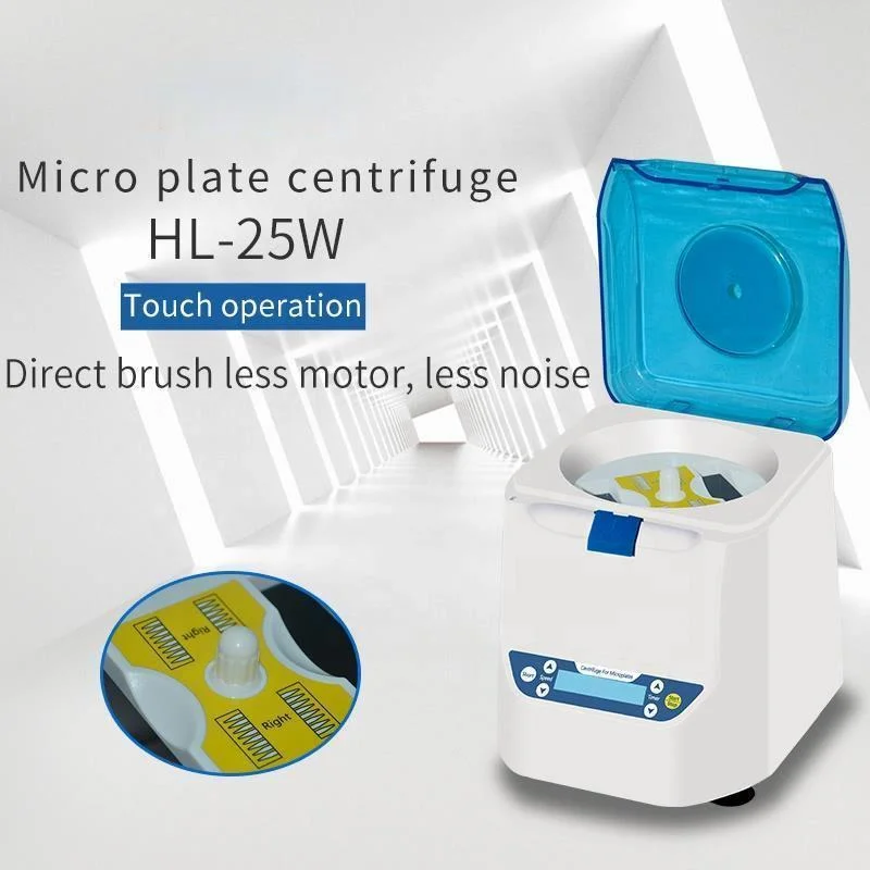 Desktop 96 Goed Lab Micro Mini 2 Microplates Pcr Centrifuge Machine 2800Rpm HL-25W