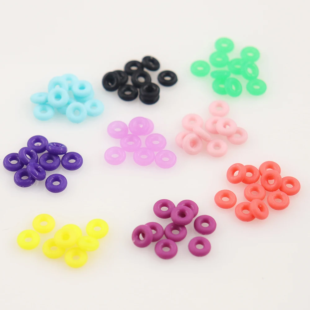 100pcs 2 3 4mm Hole 6mm Fixed Positioning Rubber Clip Charms Safety Stopper Spacer Beads DIY Bracelet Jewelry Making Findings