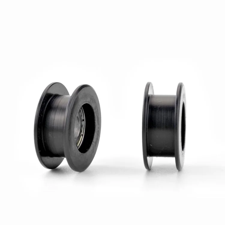 Puleggia h puleggia scanalata a forma di I scanalatura piatta rotolamento pom POM rivestito in plastica 695zz cuscinetto 5*21*9
