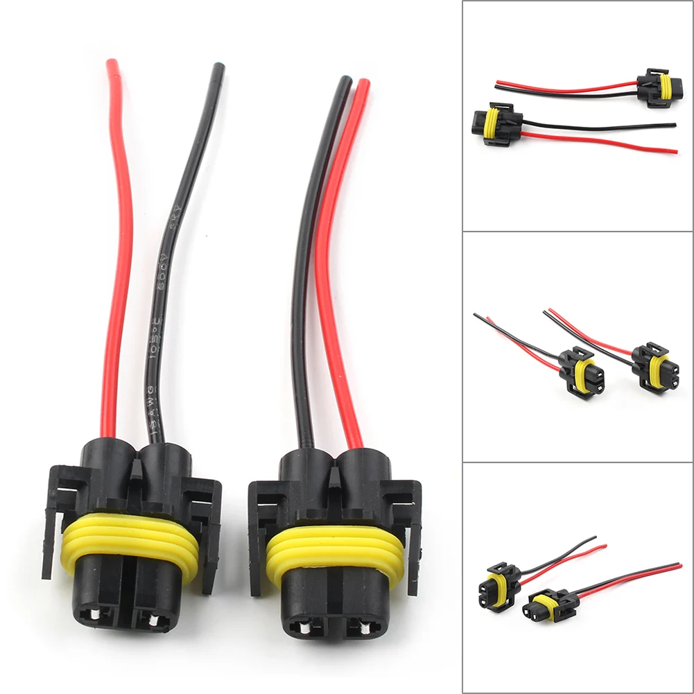 

2Pcs Wire Pigtail Female P S 880 Fog Light Two Harness Bulb Socket Connector Plug Fit