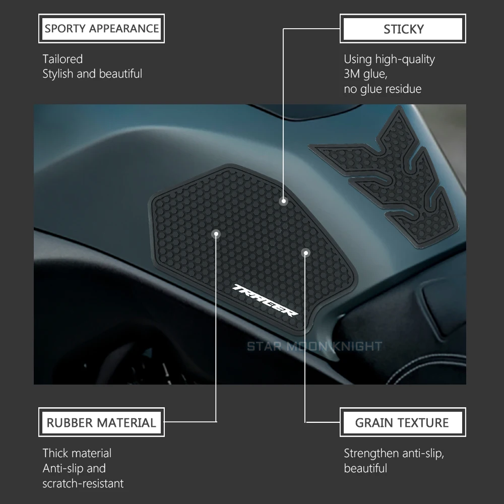 Fit Für Yamaha TRACER 700 Tracer 700 Tracer 7 GT 2020 2021 Seite Kraftstoff Tank pad Tank Pads Schutz Aufkleber Knie Grip traktion Pad