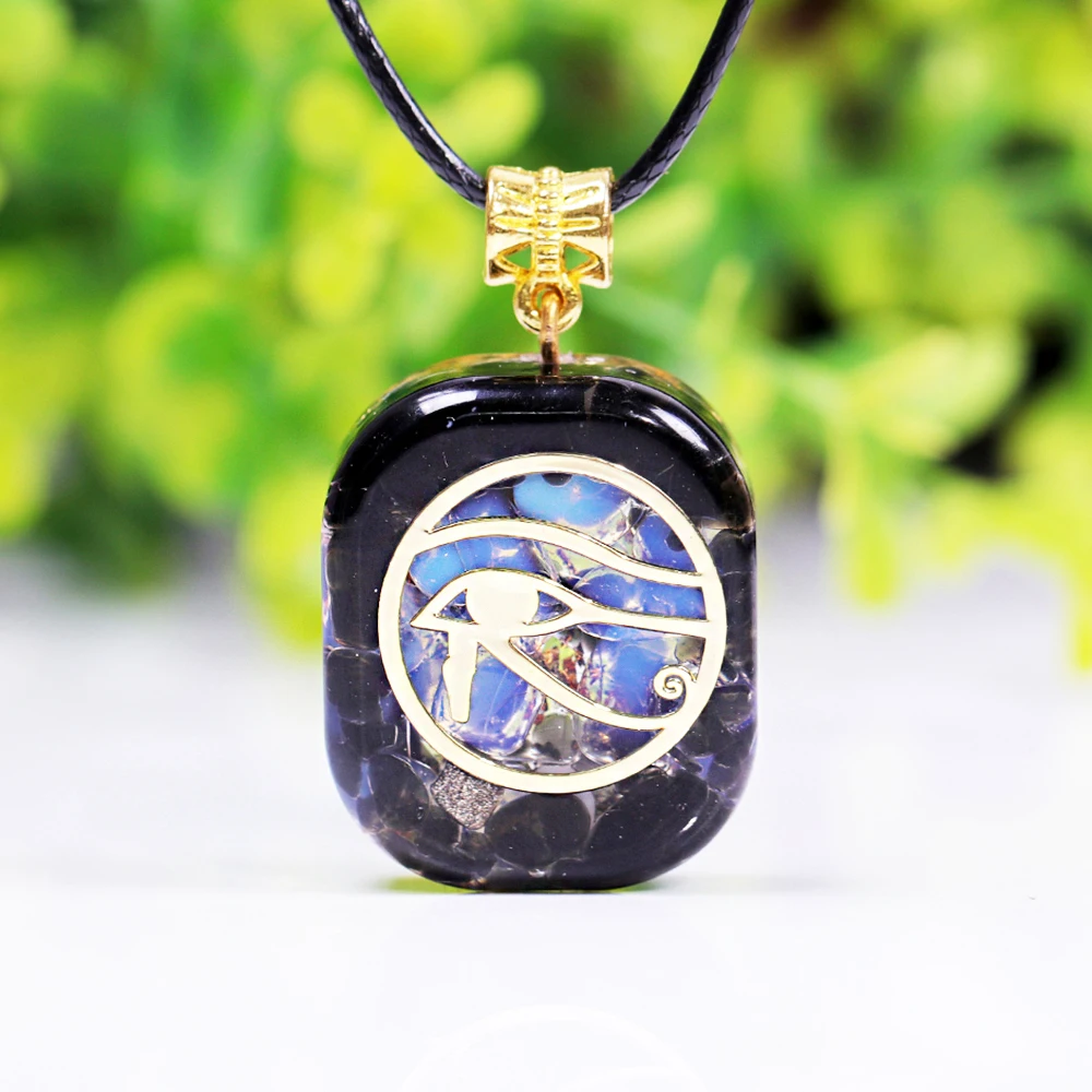 Orgonite Crystal Necklace Eye Of Horus Egypt Protection Pendant Ancient Egyptian Symbol Of Protection