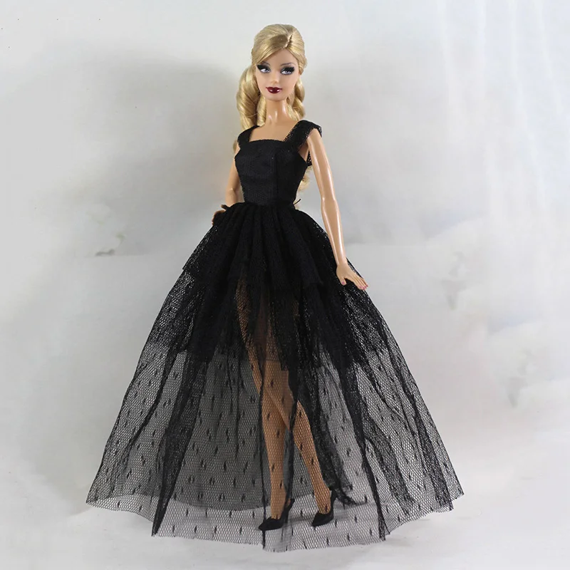 Handmade Fashion Doll Clothes Black Series Skirts Party Skirts Formal Dress Elegant Doll Dresses for 1/6 Doll Accessories