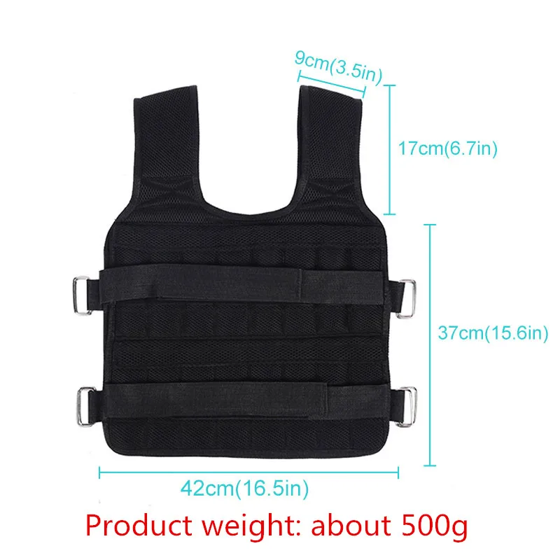 20KG Loading Weight Vest Boxing Train Fitness Equipment Gym Adjustable Waistcoat Exercise Sanda Sparring Protect Sand Clothing