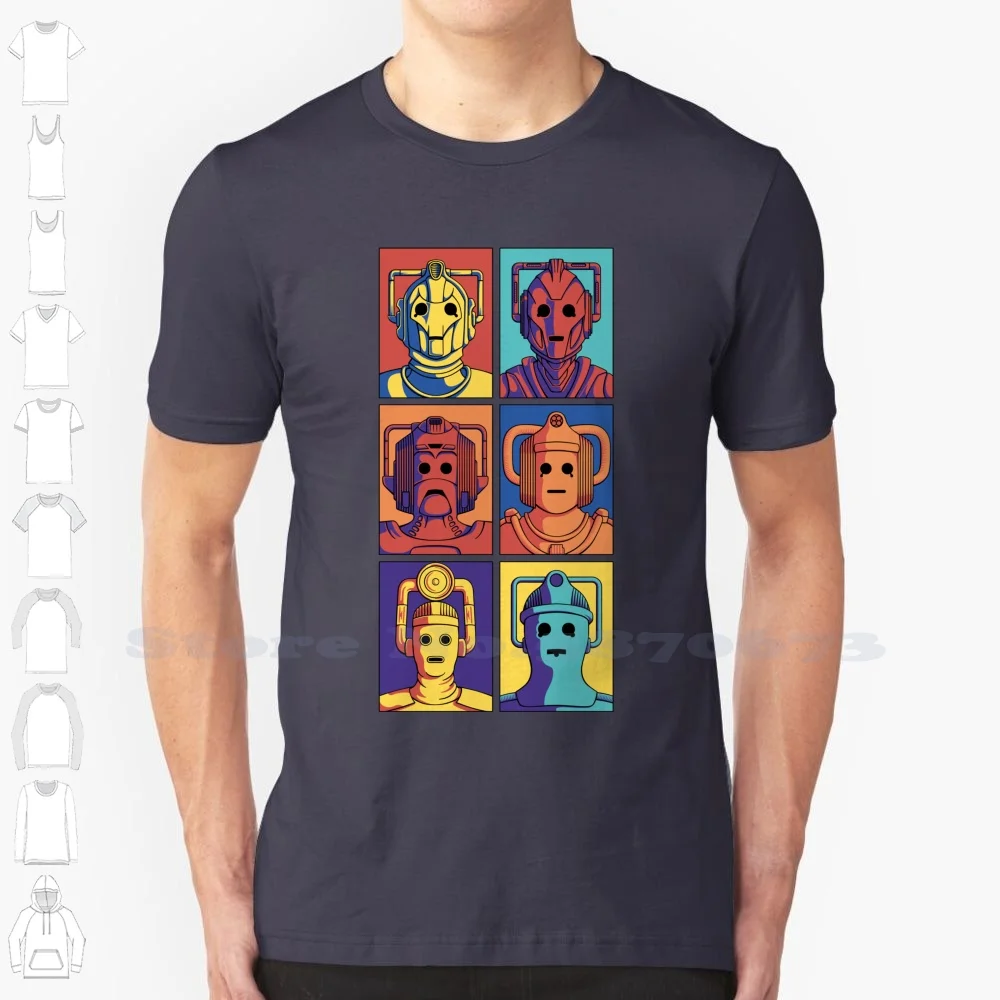 Cyberpop Evolution Cool Design Trendy T-Shirt Tee Who Cyberman Cybermen Modern Pop Art Science Monsters