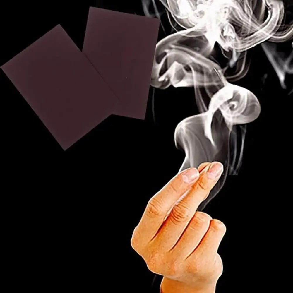 1pcs Chemical Magic Paper Cool Close Up Magic Trick Fingers Smoke Hells Smoke Stage Stuffs Fantasy Prop Make fun