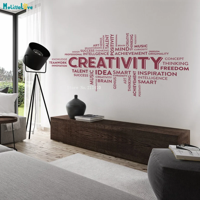 Creativity Teamwork Freedom Talent Idea Inspiration Wall Sticker New Company Studio Success Large Size Decor YT3463