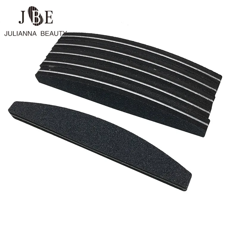 50pcs Black Sanding Sponge Nail Buffer File 100/180 Double Sided Sandpaper Sponge Block Nail Polish Manicure Tools Lime