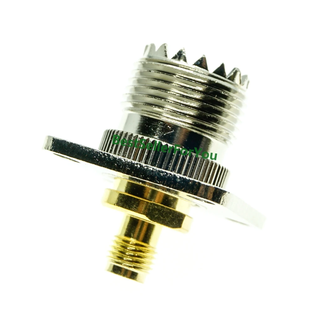 UHF female SO-239 SO239 to SMA jack flange mount RF adapter connector RADIO