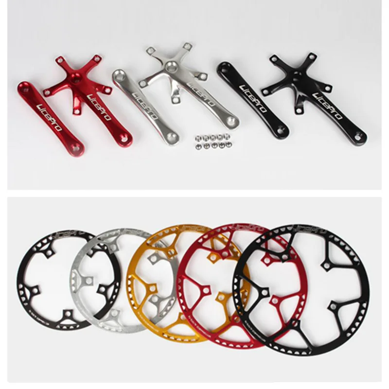 Litepro 45T 47T 53T 56T 58T Bike Crank Chainwheel for 14 16 18 20 inch Folding Bike Chain Wheel Bicycle 130 BCD Crank