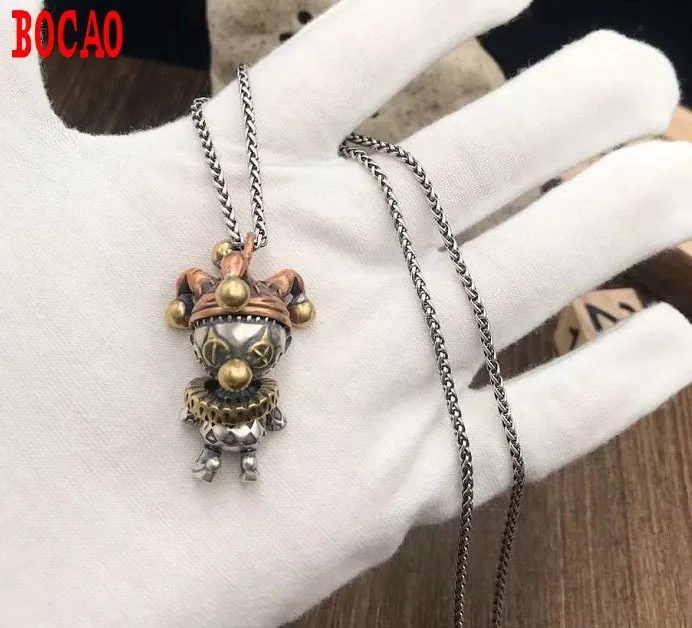 

Real Thai 925 sterling silver voodoo witch doll clown pendant niche trend men and women pendant