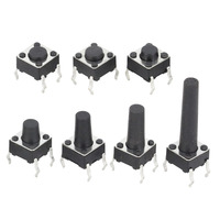 100 PCS 6*6*4.1~10 mm tact switch 4 pin Vertical micro button switch Key switch Tactile Push Button Induction switch 6x6 series