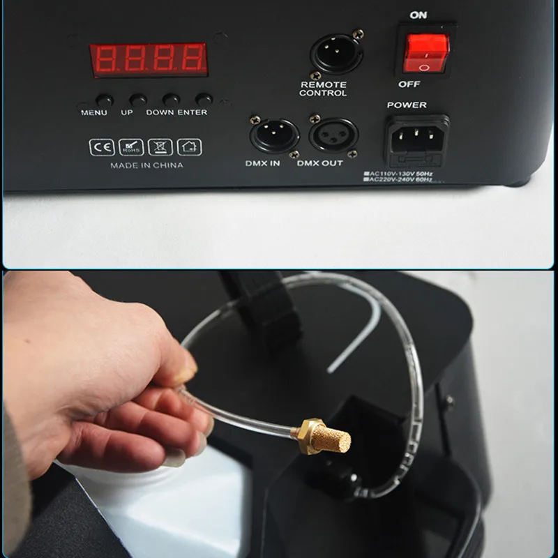 Snelle Verzending Disco 24X9w Rgb Led Rookmachine DMX512 Vertical Fogger Ejector Dj Disco Concert Stage Licht Upspray Fog Machine