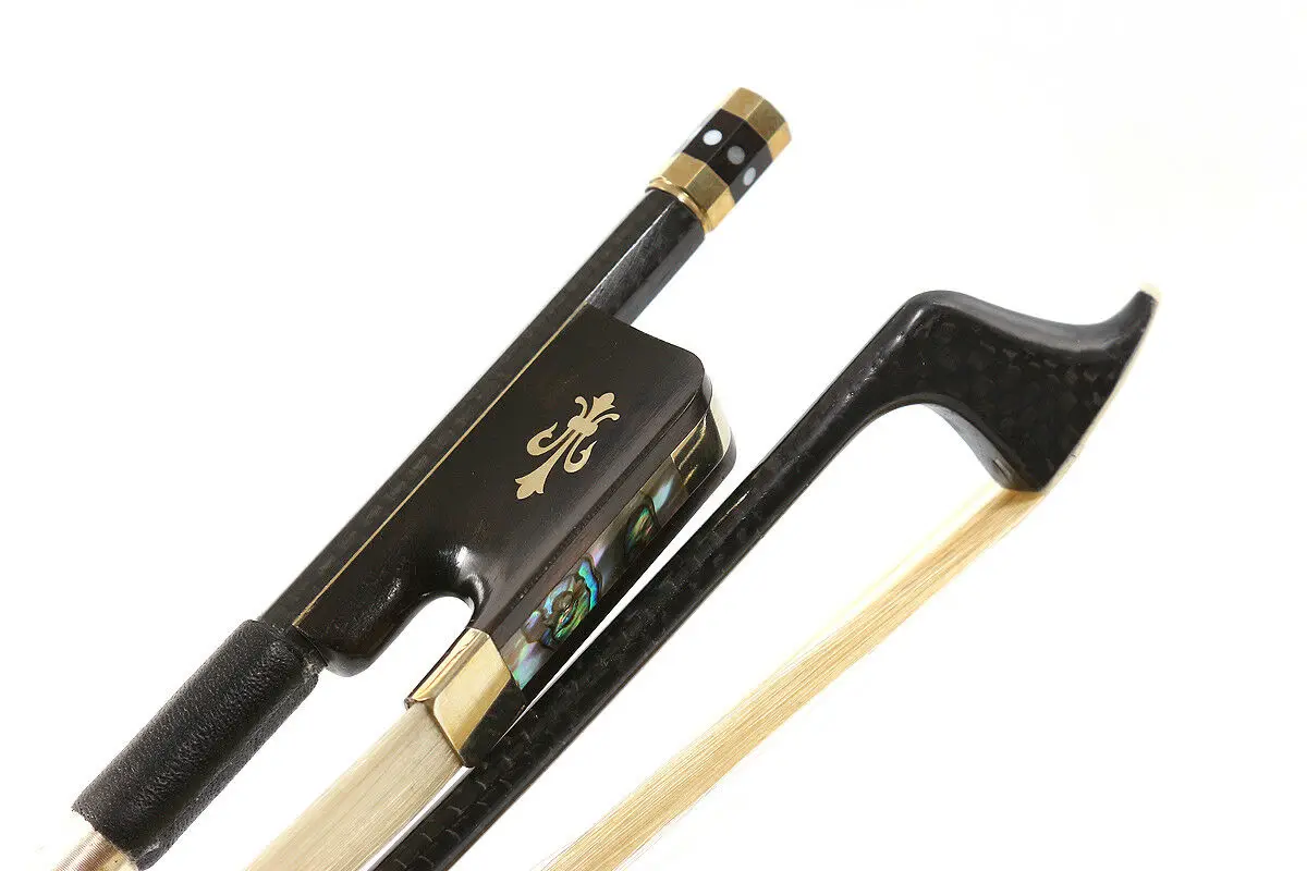 

Yinfente 4/4 Cello Bow Baroque Style Straight Ebony frog High Quality Horse Hair