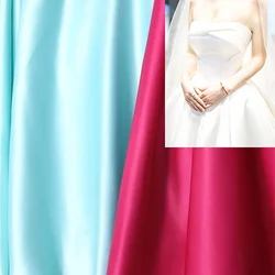 Wedding Fabric Light For Bridal Gown Satin 1 Metre High Quality Matte Taiwan Wedding Dress Fabric 200Gram/Meter 150CM Wide