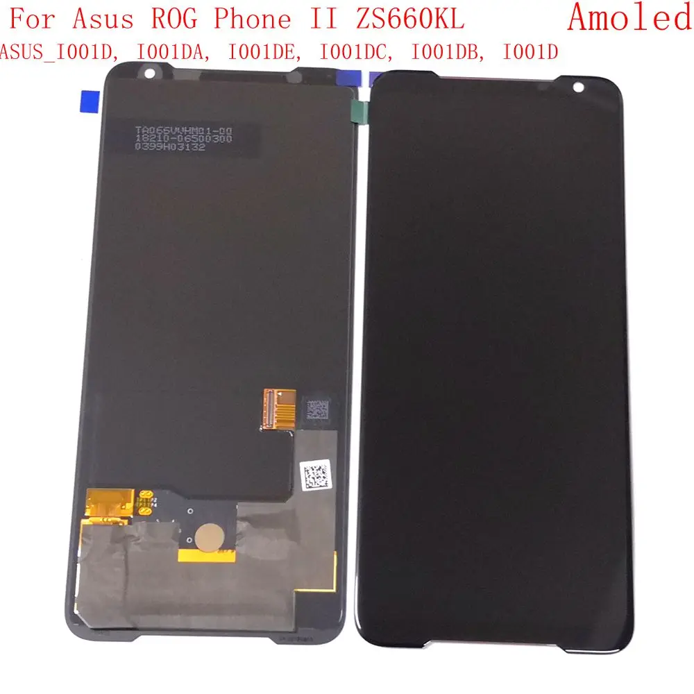 

6.59" For Asus ROG 2 ZS660kl ASUS_I001D I001DA I001DE I001DC I001DB I001D screen digitizer touch glass full set ROG2 lcd frame