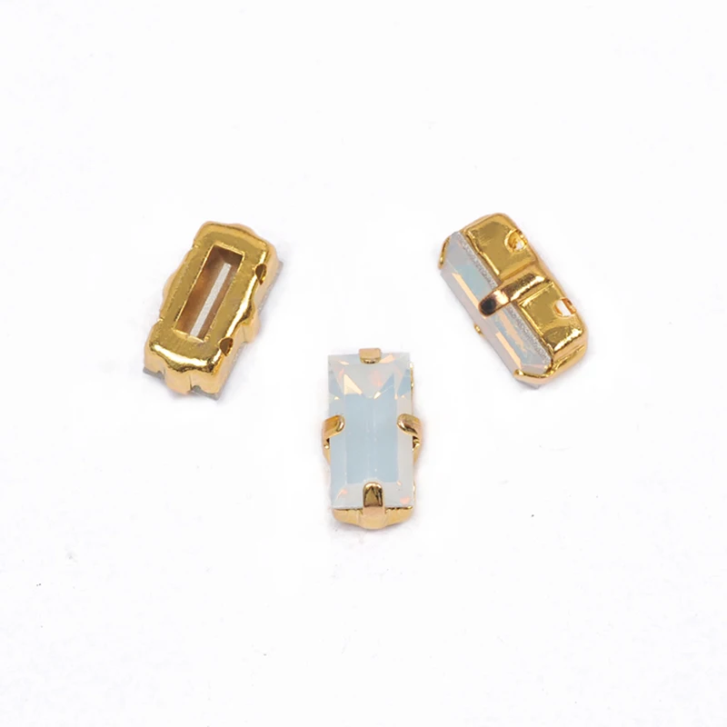 YANRUO 4501 Baguette Sewing Crystals Handicraft Sewn Stones Pointed Back Strass Needlework Glass Rhinestones On Clothes