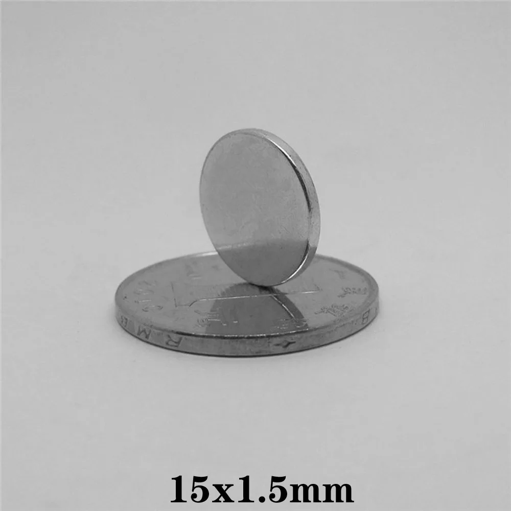 10/20/50/100/200PCS 15x1.5 Small Round Magnet 15mmx1.5mm Neodymium Magnets 15x1.5mm Permanent Strong Powerful Magnet 15*1.5