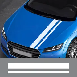 Universal Car Hood Cover Sticker Classic Stripes Graphics Styling Vinyl Film Decals Auto Body DIY Decoration Tuning Accessories