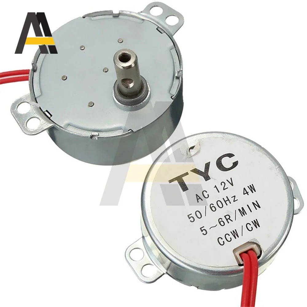 TYC-50 Synchronous Motor AC 12V 11V-127V 220-240V 50/60Hz CW/CCW 4W Non-directional Permanent Magnet Micro Motor