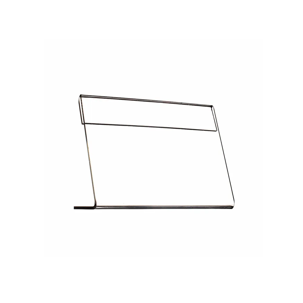 T2mm Small Plastic Acrylic L Stand Sign Display Price Card Tag Table Label Holders Paper Promotion Clear Horizontal 50pcs