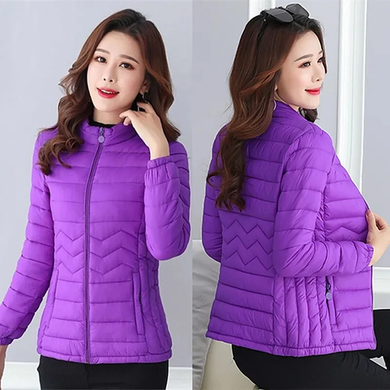 Down Cotton Ladies Jacket New 2023 Winter Fashion Overcoat Parka Women's Lightweight Cotton-Padded Jacket  Mom Top 5XL