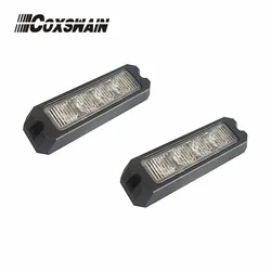 Spia stroboscopica di polizia a Led ad alta intensità 4*3W per auto, faro a LED per montaggio superficiale della griglia, 10-30V cc, ECE R65, SAE passato