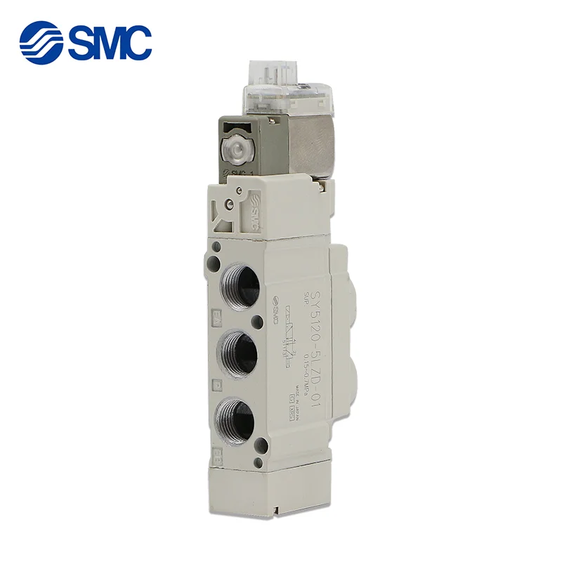 Imagem -04 - Válvula Solenoide Smc com Portas Novo Componentes Pneumáticos Válvula Solenoide