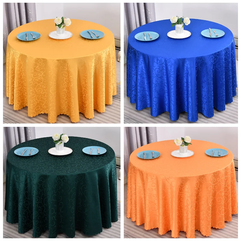 Jacquard Round Table Cover for Restaurant and Hotel