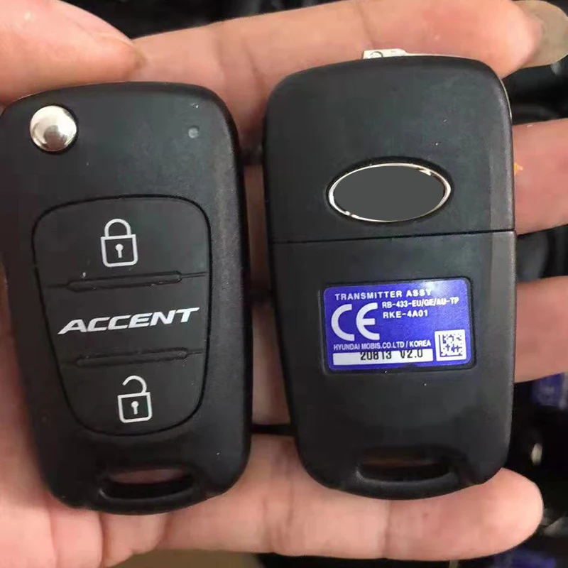 

CN020122 Original For Hyundai Remote Key 2 Button 2010-2013 Hyundai Accent Flip Fob 433MHZ 95430-1R110 RKE-4A01