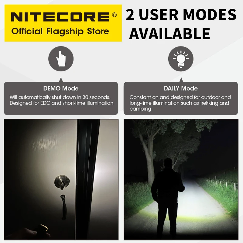 NITECORE-linterna pequeña de emergencia EDC portátil con batería de iones de litio, mini llavero con luz brillante de 700 lúmenes, TIP SE