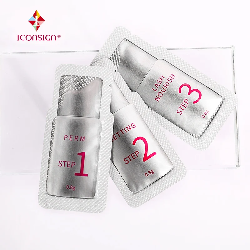 ICONSIGN-Kit de levantamiento de pestañas, loción de Nutrición de pestañas, herramientas de maquillaje de ojos, 10 unidades por lote, n. ° 1, n. °