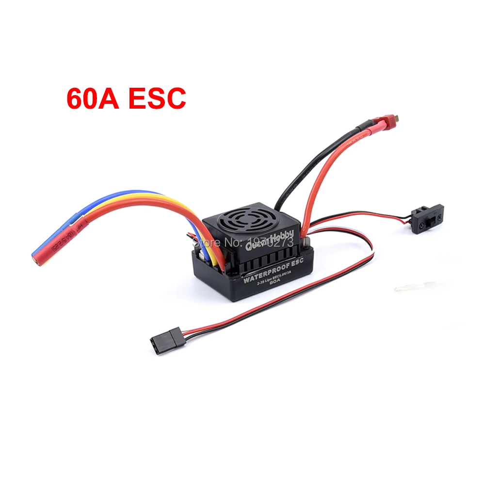 NEW 3650 5200KV Sensorless Brushless Motor with 60A ESC Electronic Speed Controller Combo Set for 1/10 1:10 RC Car Truck