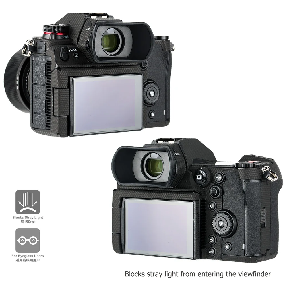 ซิลิโคนนุ่มยาวกล้อง Eyecup พิเศษสำหรับ Panasonic DC-S1H S1R S1แทนที่ Panasonic DMW-EC6ช่องมองภาพ Protector