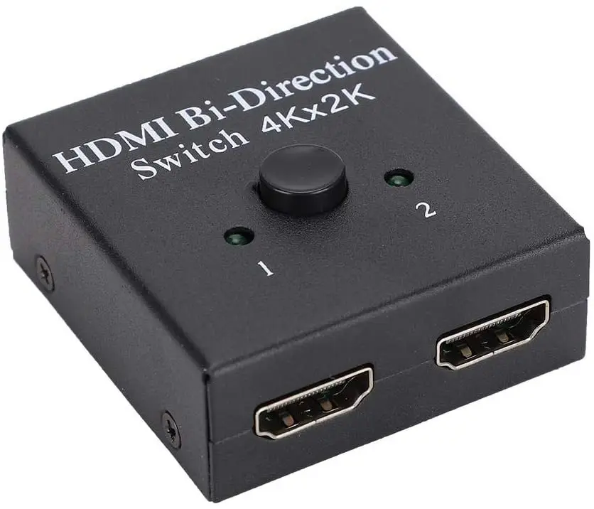 Interruptor hdmi com suporte de porta hdmi, 3d, até 1080p, 4k x 2k, resolução de 5.1gbps, direcional, plug and play