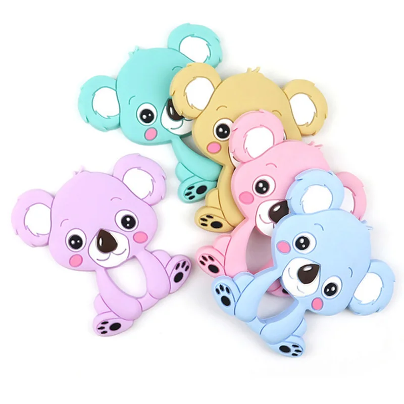 

5pcs Baby Animal Silicone Teethers BPA Free Koala Teething Chew Toy Food Grade Silicone Children's Goods Gift