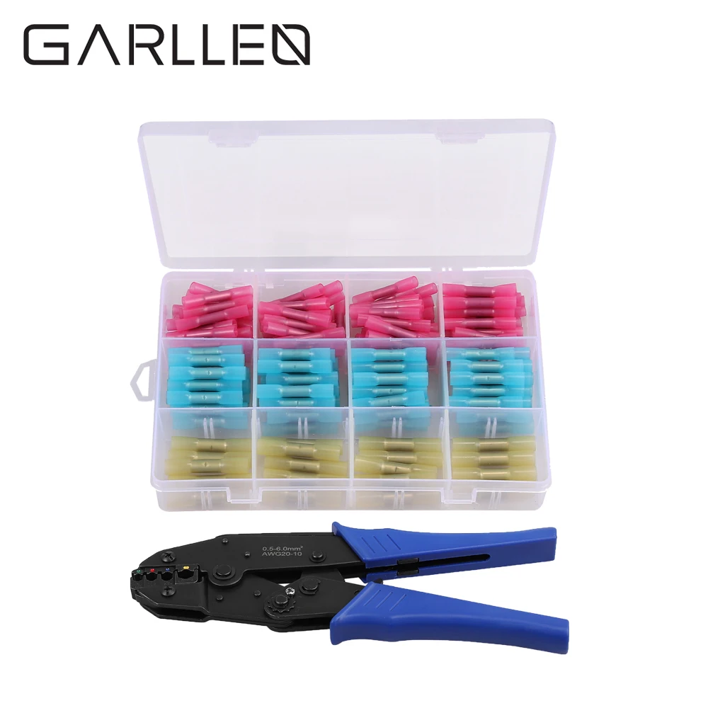 GARLLEN Ratchet Wire Terminals Crimping Plier With 200Pcs Connector Terminal Kit For Marine Automobile Electric Applications