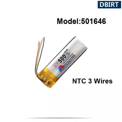 500mAh LP501646 AHB501646 501646 051646 Battery For Mp3 Mp4 Player Bluetooth Earphone Headset AKKU