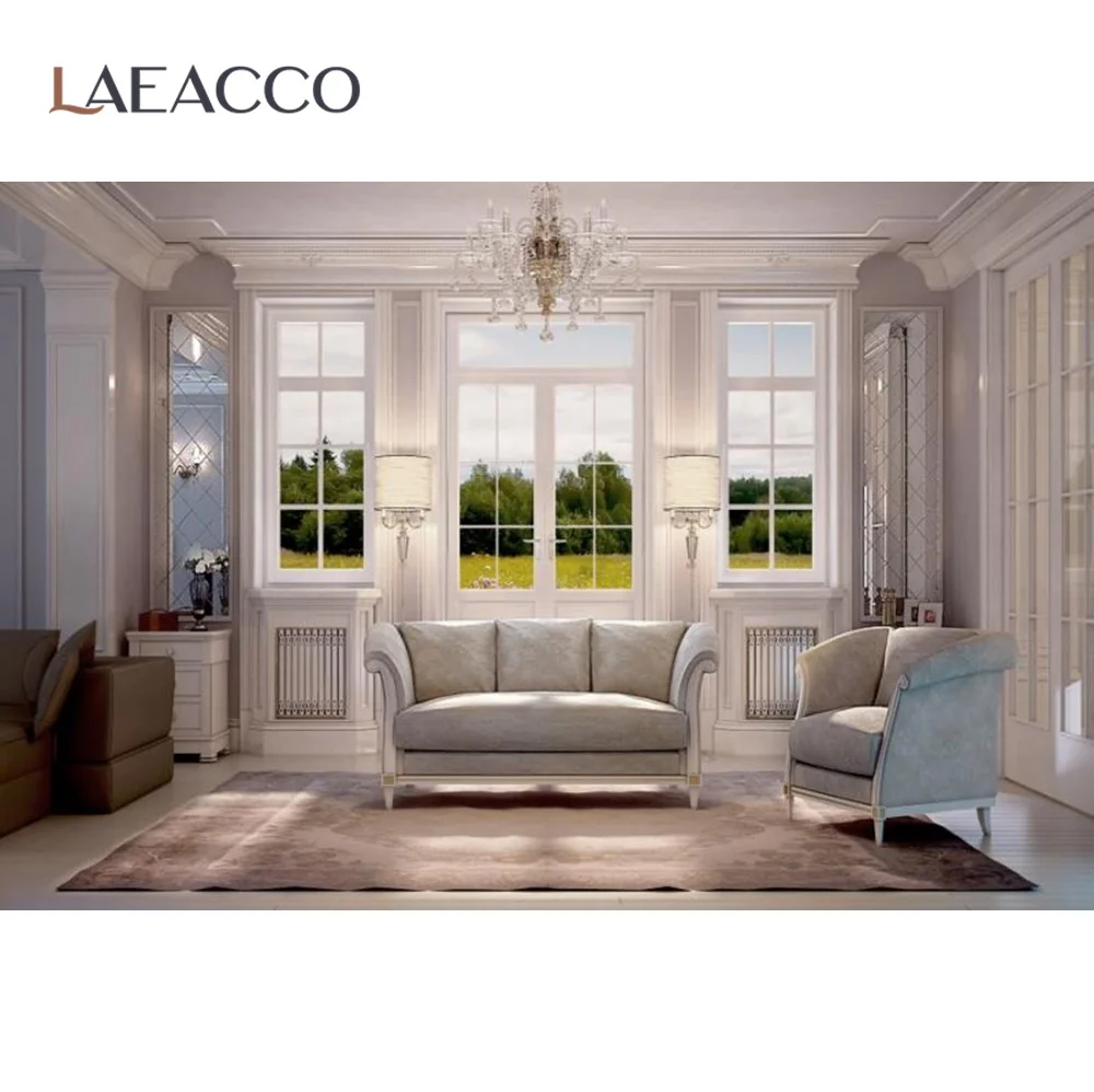 Laeacco Modern Living Office Room Wood Floor Interior Photo Zone Photography Background Photo Backdrop Photo Studio Photocall