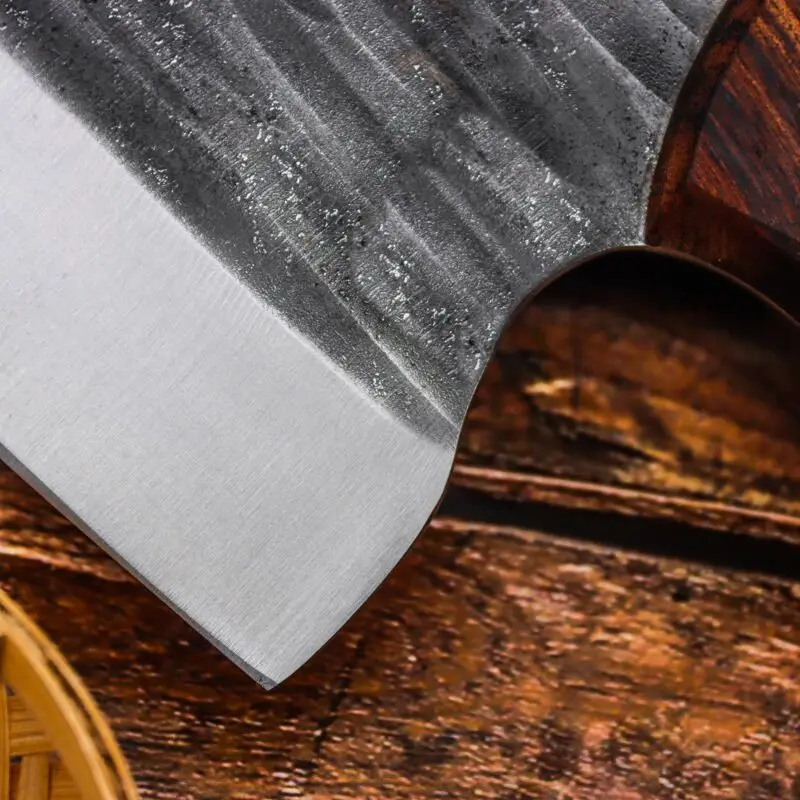 Forged Butcher Knife Full Tang Handmade High-carbon Clad Steel Kitchen Knives Cleaver Filleting Slicing Cutter Gift Knife Cover