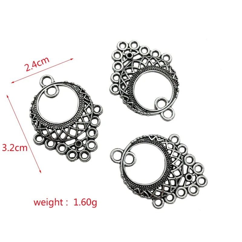 JunKang alloy antique silver bronze dream catcher pendant DIY amulet necklace making jewelry connector accessories