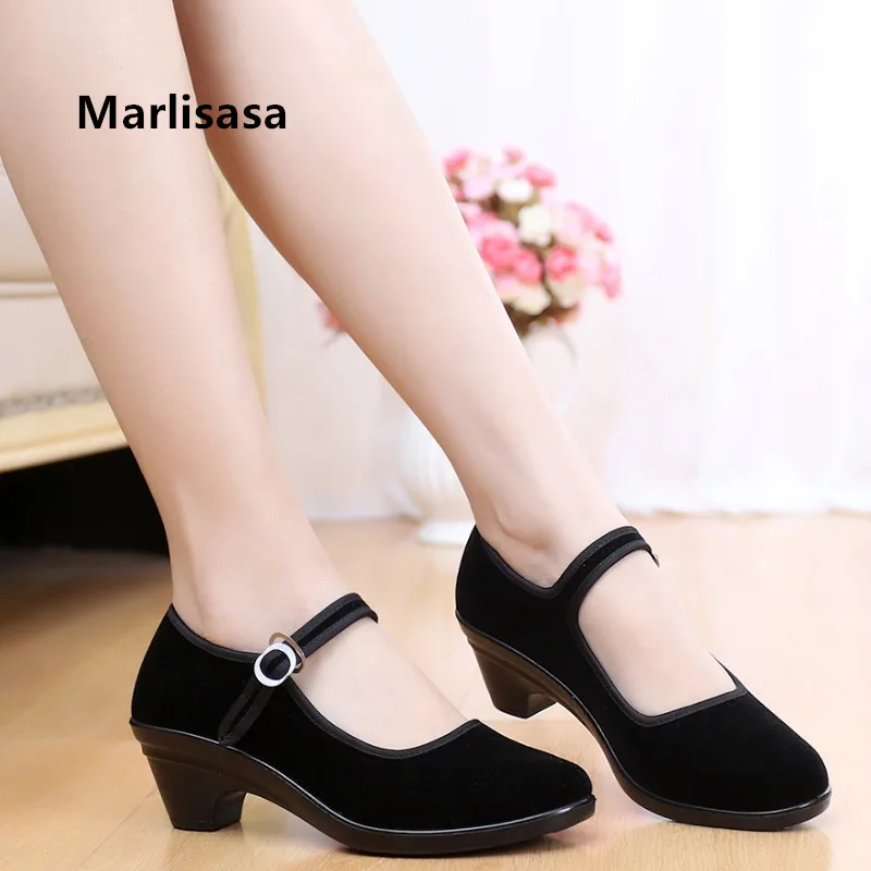 Mocasines Mujer donna Retro cinturino con fibbia Comfort di alta qualità scarpe da balletto nere scarpe da ballo estive antiscivolo Casual da donna