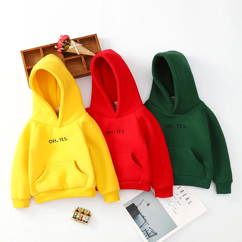 

Boys Sweatshirt Fall Winter 2022 Children Thicken Fashion Middle Small Kids Korean Girls Hoodie Baby Toddler Girl Winter Clothes