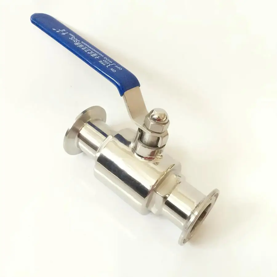 

Fit 25mm 1" Pipe OD x 1.5" Tri Clamp Sanitary Ball Shut Off Valve SUS 316L Stainless Beer Brewing Home Factory