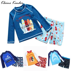 Rash Guard Children Two Pieces Long Sleeves Surf Suit Children's Swimwear Sun UV Protection Toddler Boy Swimsuit Bathing Clothes