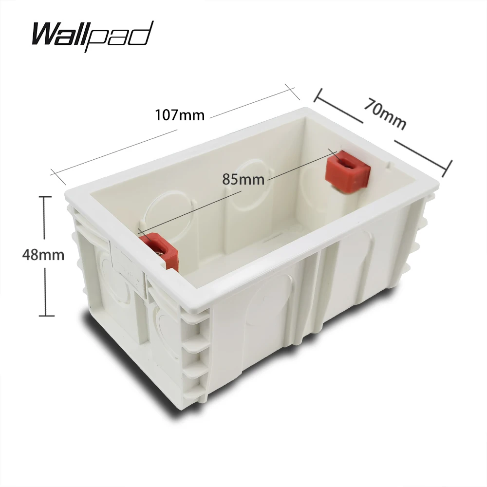 3-6M Wallpad 70*85mm IL AU US standardowa kaseta ścienna prostokątne pudełko na 118*75MM gniazdko ścienne powrót ukryte pudełko