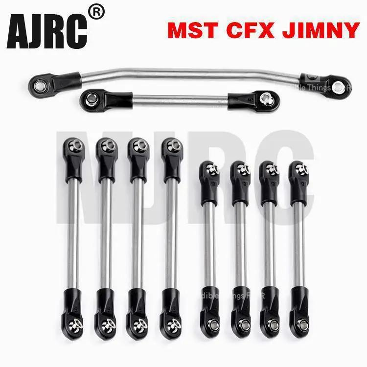 

1set Titanium Alloy Steering Pull Rod W/trax #5347 Ball Joint Chassis Linkage Rod End Gax0131ta/tb For Cfx Mst Jimny Rc Cars