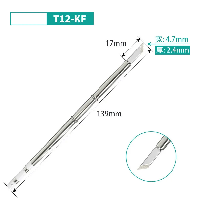 Ponta de ferro para solda série t12 k, para hakko fx951 stc e stm32 oled, ponta de ferro para solda elétrica